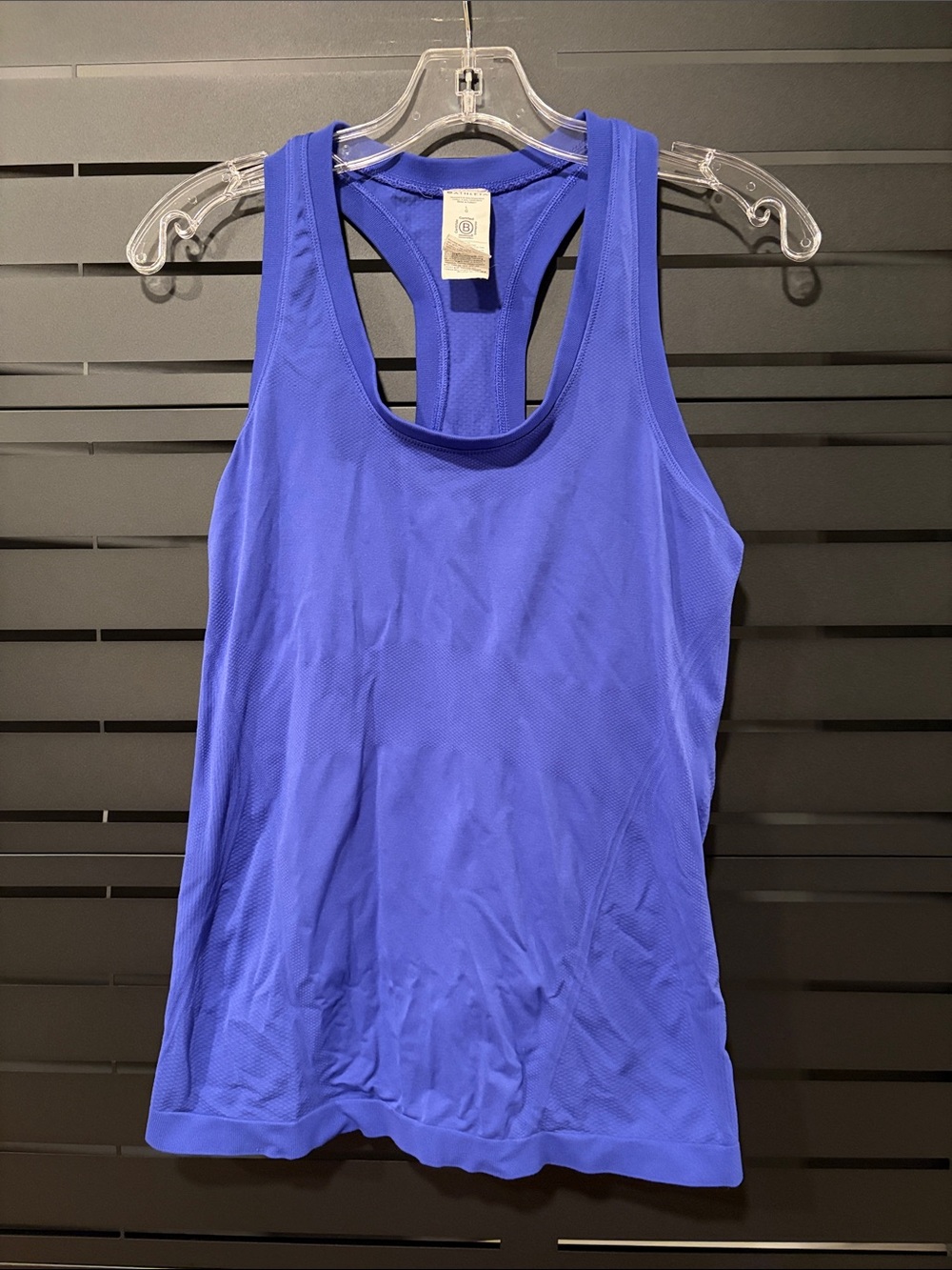 Athleta Electric Blue Racerback Tank with Non Slip Hem